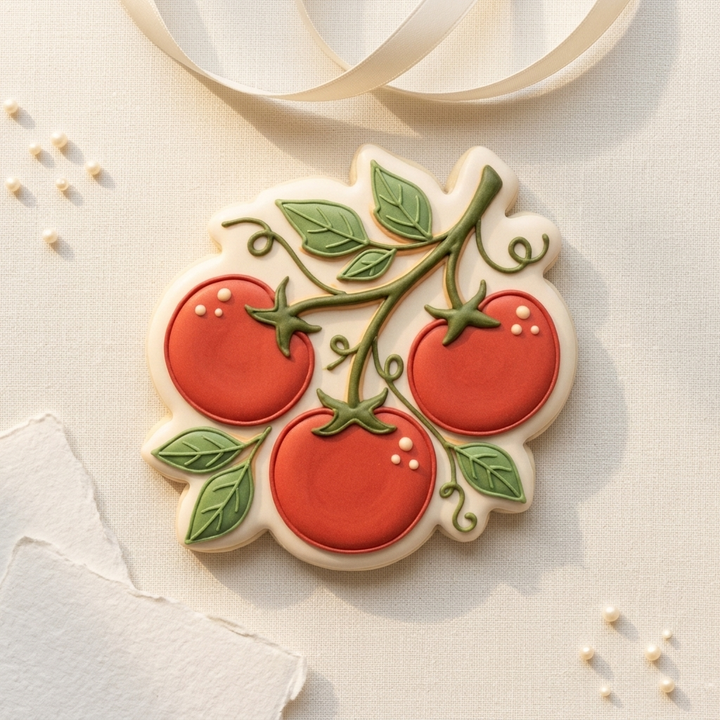 Tomato Vine Cluster Cookie Cutter, 3D Printed Kitchen Theme