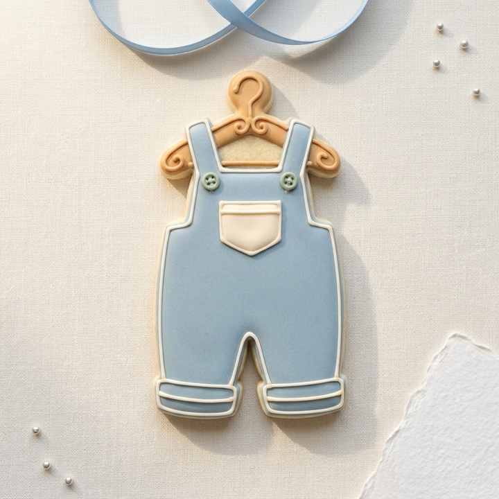 Baby Overalls on Hanger Cookie Cutter, 3D Printed Baby Shower