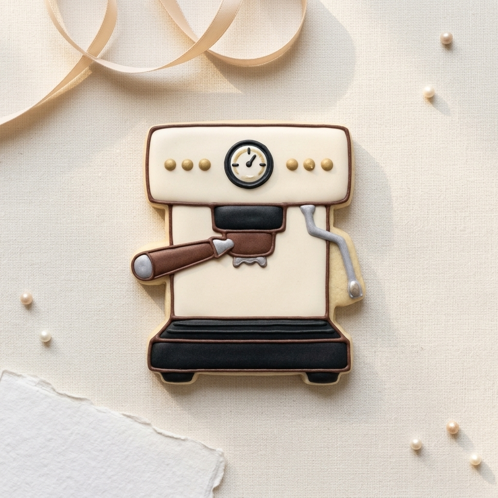 Espresso Machine Cookie Cutter, 3D Printed Coffee Theme