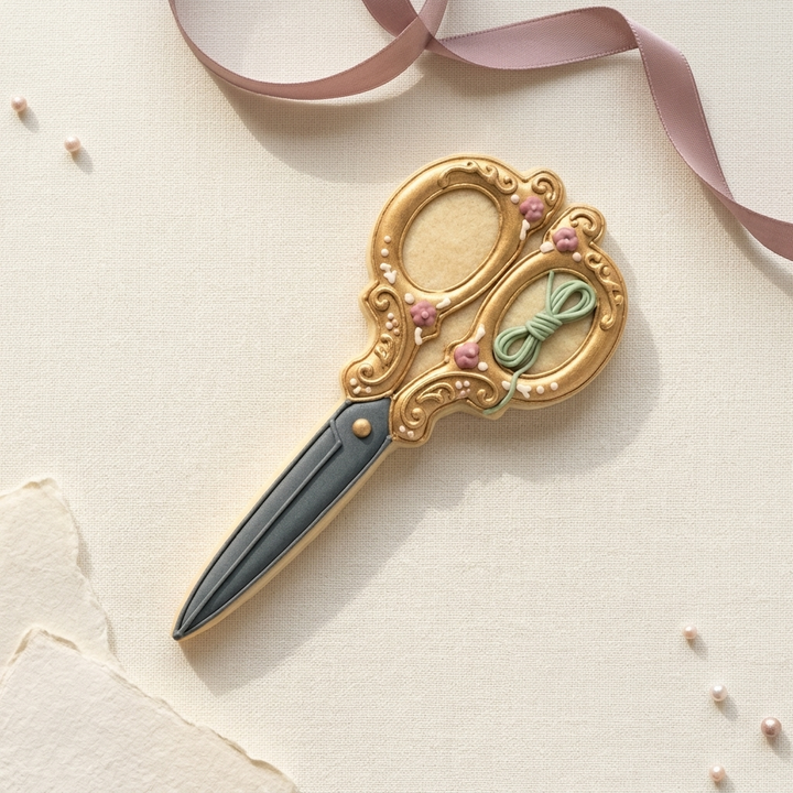Vintage Embroidery Scissors Cookie Cutter, 3D Printed Craft Gift