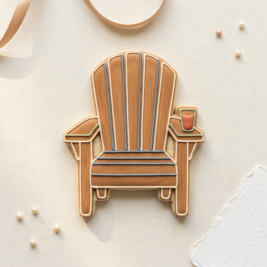 Adirondack Chair with Drink Cookie Cutter, 3D Printed Housewarming