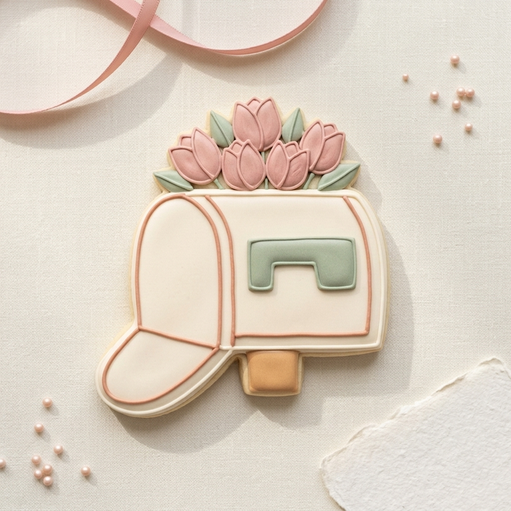 Mailbox with Tulips Cookie Cutter, 3D Printed Housewarming