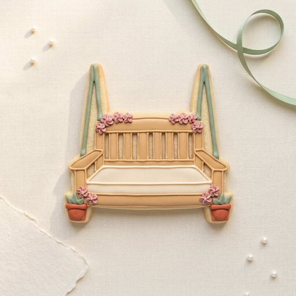 Porch Swing with Florals Cookie Cutter, 3D Printed Housewarming