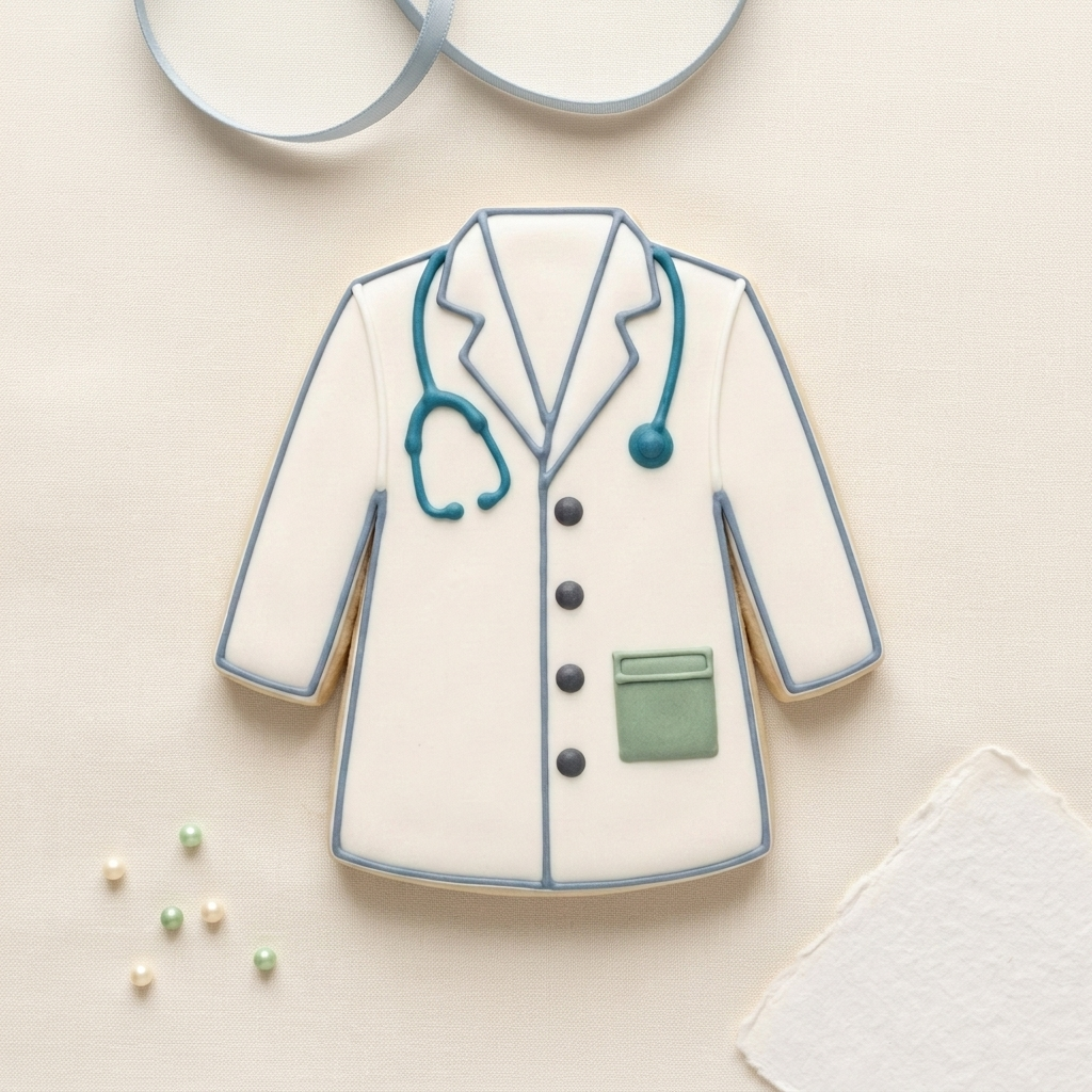 Doctor Coat with Stethoscope Cookie Cutter, 3D Printed Doctor Gift