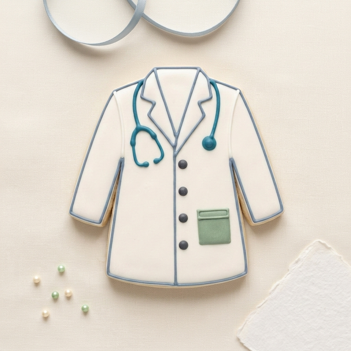 Doctor Coat with Stethoscope Cookie Cutter, 3D Printed Doctor Gift
