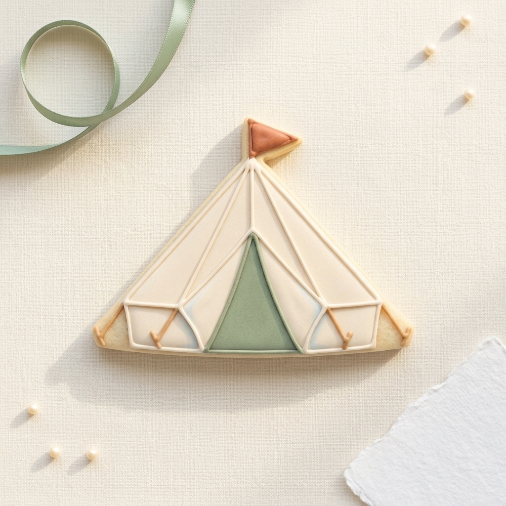 Glamping Bell Tent Cookie Cutter, 3D Printed Camping Theme