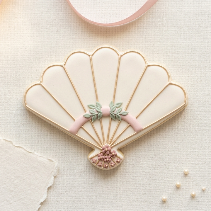 Bridal Hand Fan Cookie Cutter, 3D Printed Wedding Shower