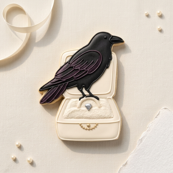 Gothic Raven Ring Box Cookie Cutter, 3D Printed Gothic Wedding