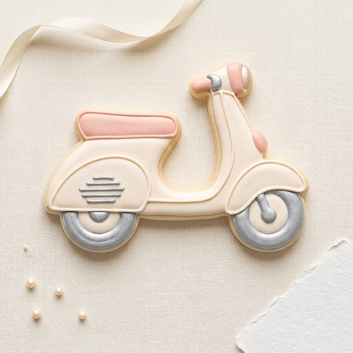 Just Married Scooter Cookie Cutter, 3D Printed Wedding Shower