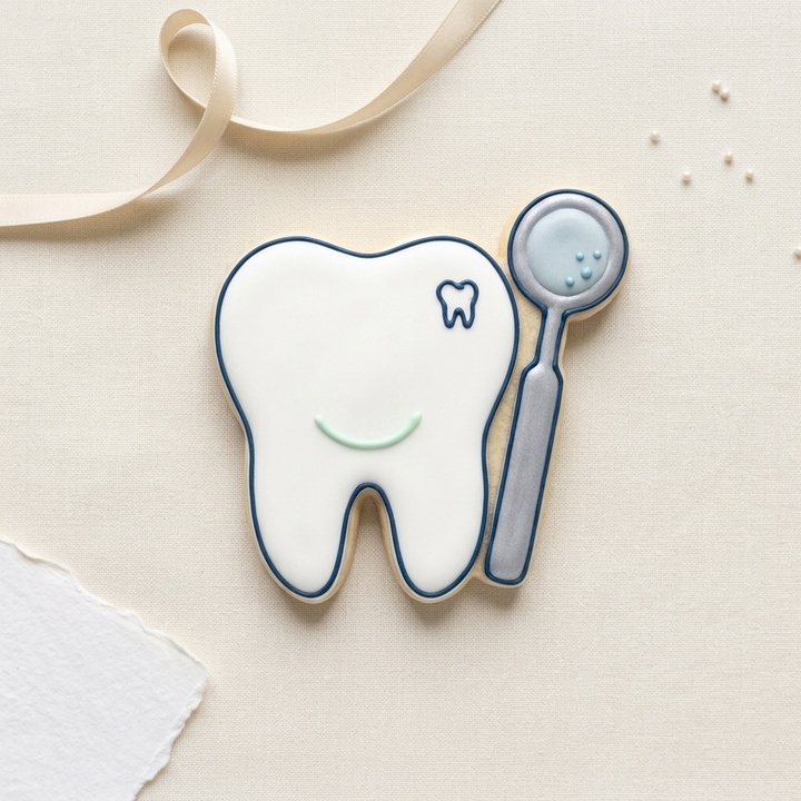 Dentist Mirror Tooth Cookie Cutter, 3D Printed Dentist Gift