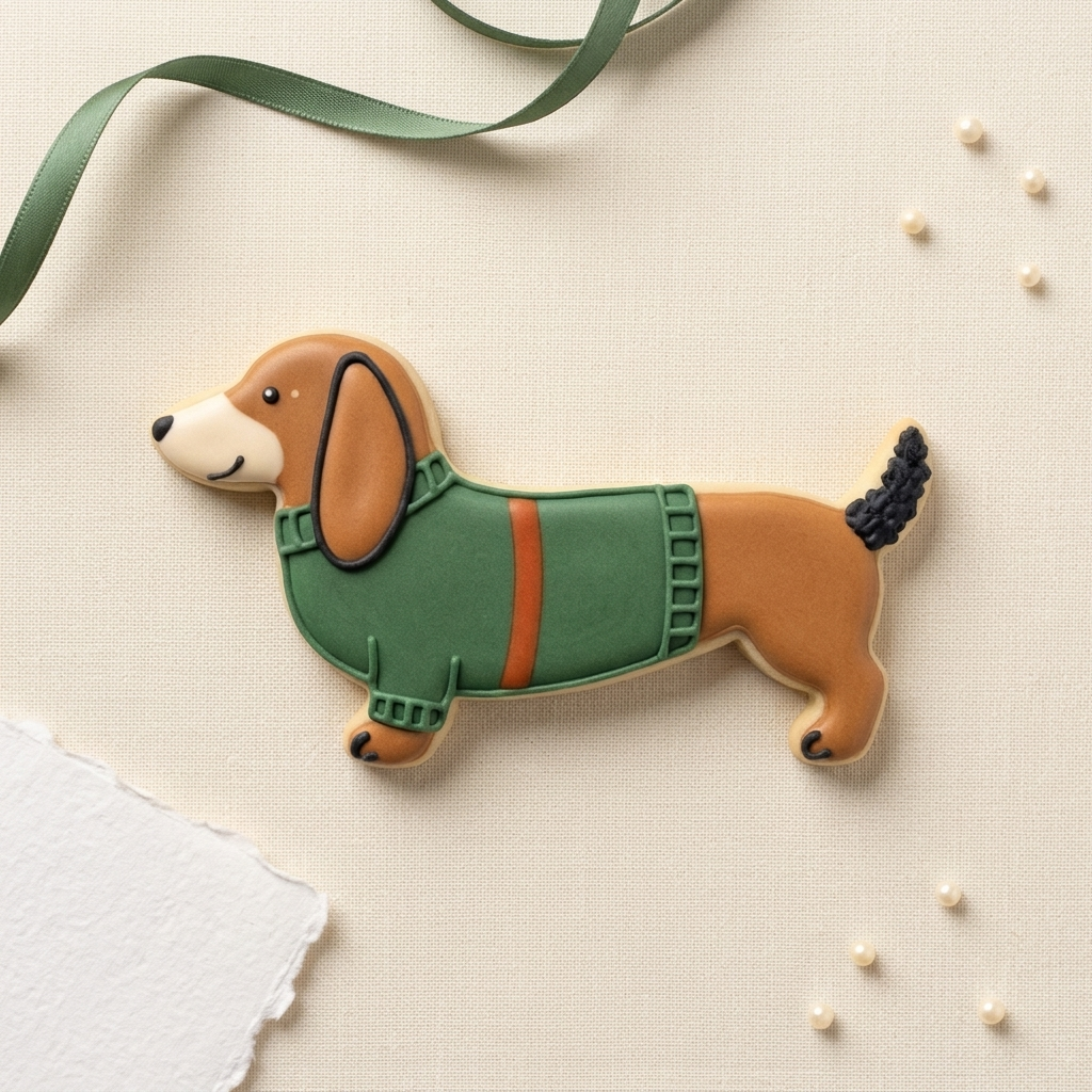 Dachshund in Sweater Cookie Cutter, 3D Printed Dog Lover Gift
