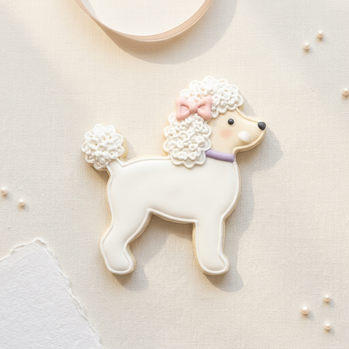 Poodle with Bow Cookie Cutter, 3D Printed Dog Lover Gift