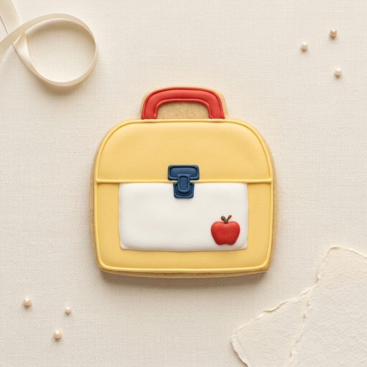 Lunchbox with Apple Cookie Cutter, 3D Printed Teacher Gift