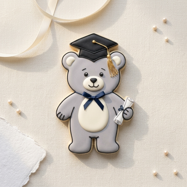 Graduation Memory Bear Cookie Cutter, 3D Printed Grad Party