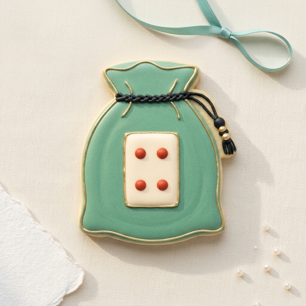 Mahjong Drawstring Tile Bag Cookie Cutter, 3D Printed Game Night