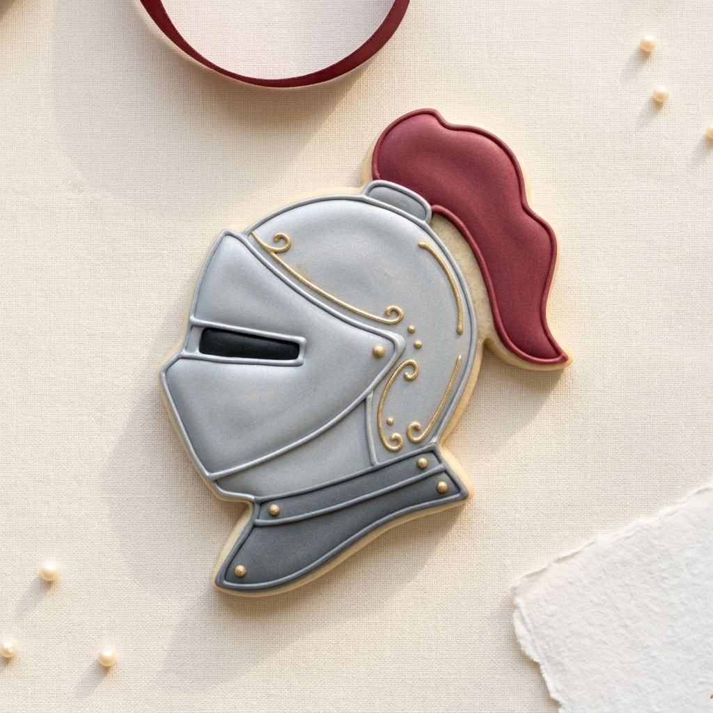 Knight Helmet Cookie Cutter, 3D Printed Fantasy Theme