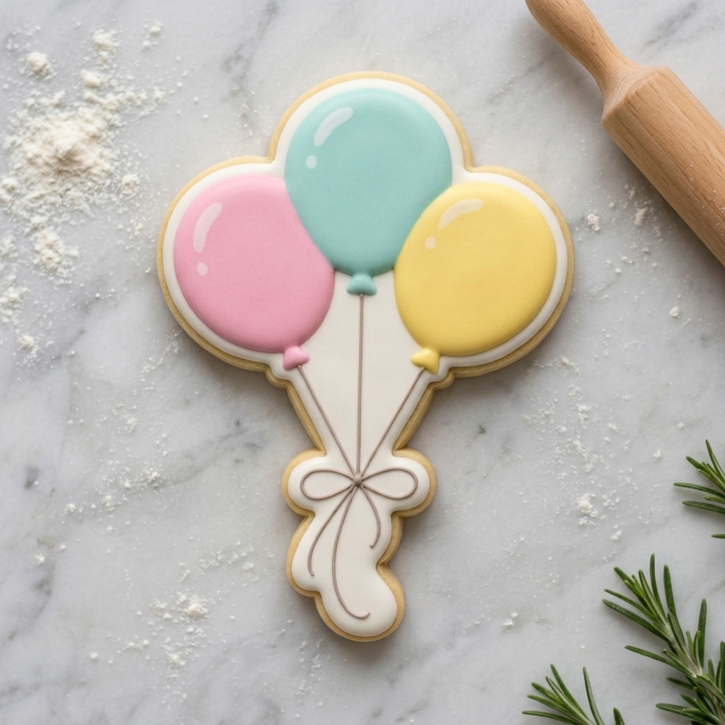 Birthday Cookie Cutter Set Cake and Balloon Birthday Duo Bundle 3D Printed Cutters