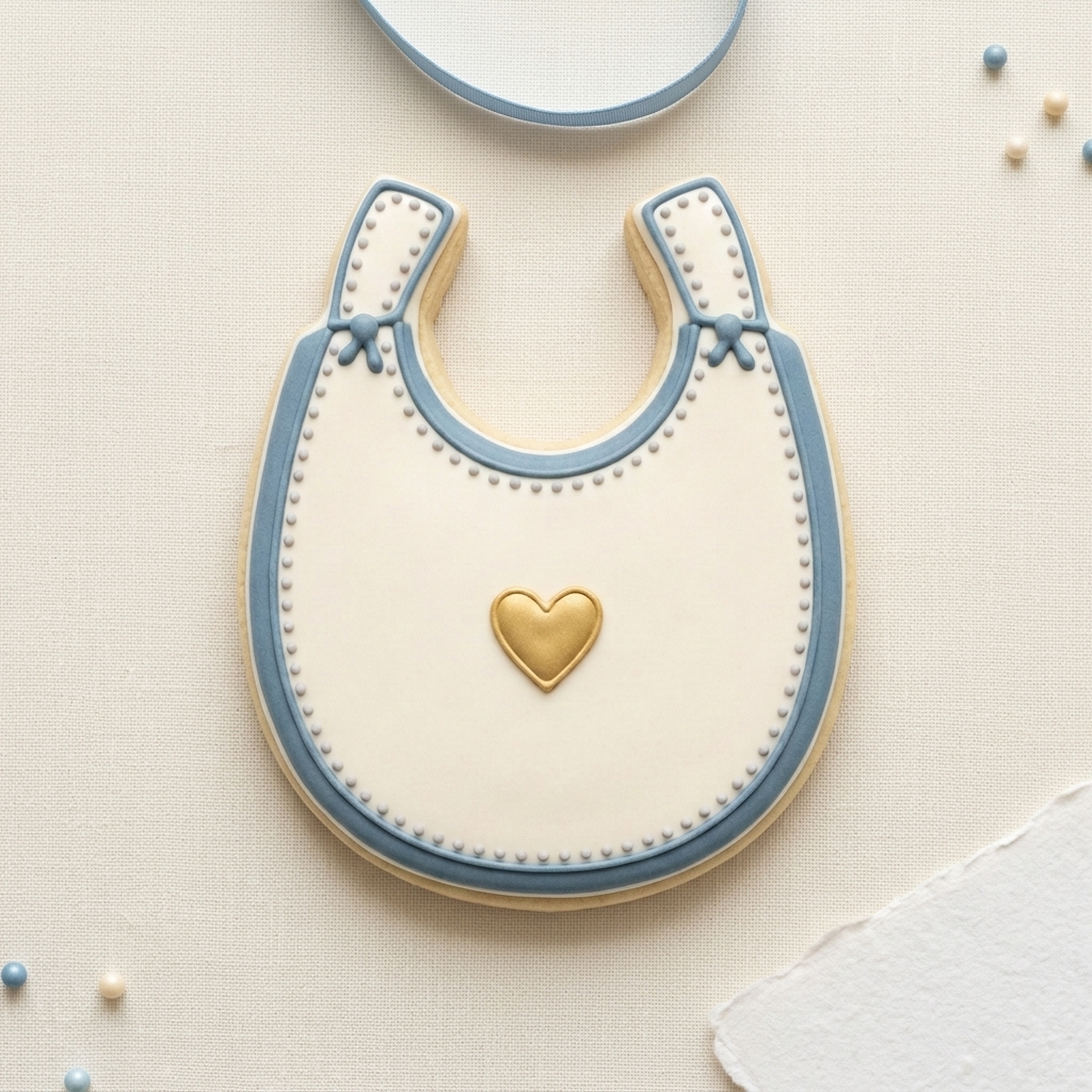 Baby Bib Cookie Cutter, 3D Printed Baby Shower
