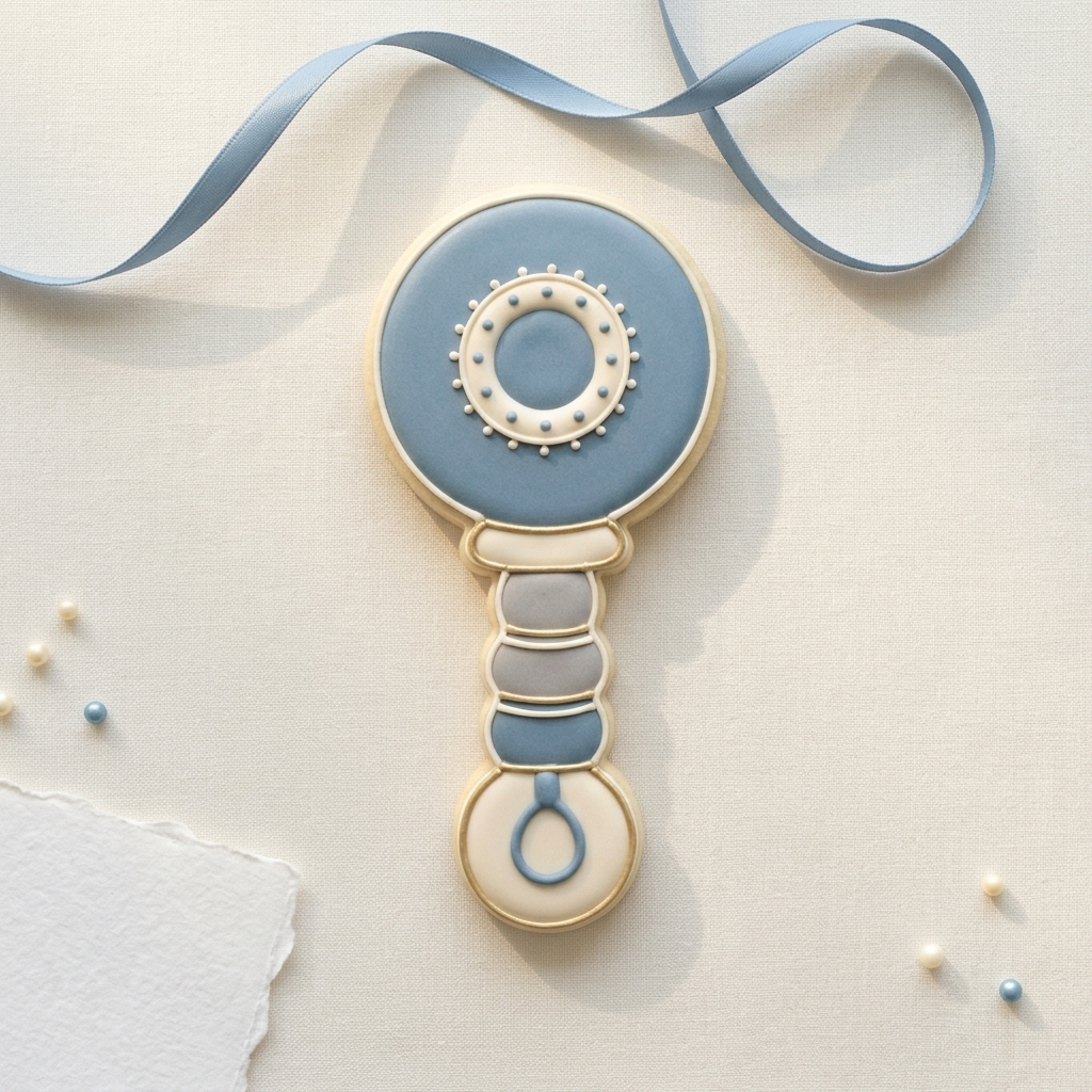 Baby Rattle Cookie Cutter, 3D Printed Baby Shower