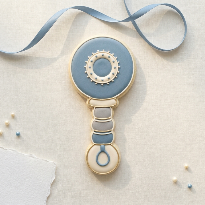Baby Rattle Cookie Cutter, 3D Printed Baby Shower