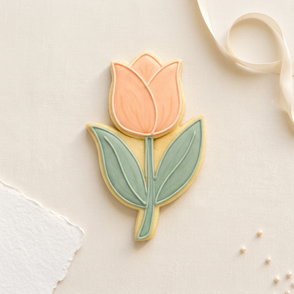 Tulip Stem Cookie Cutter, 3D Printed Spring Flower