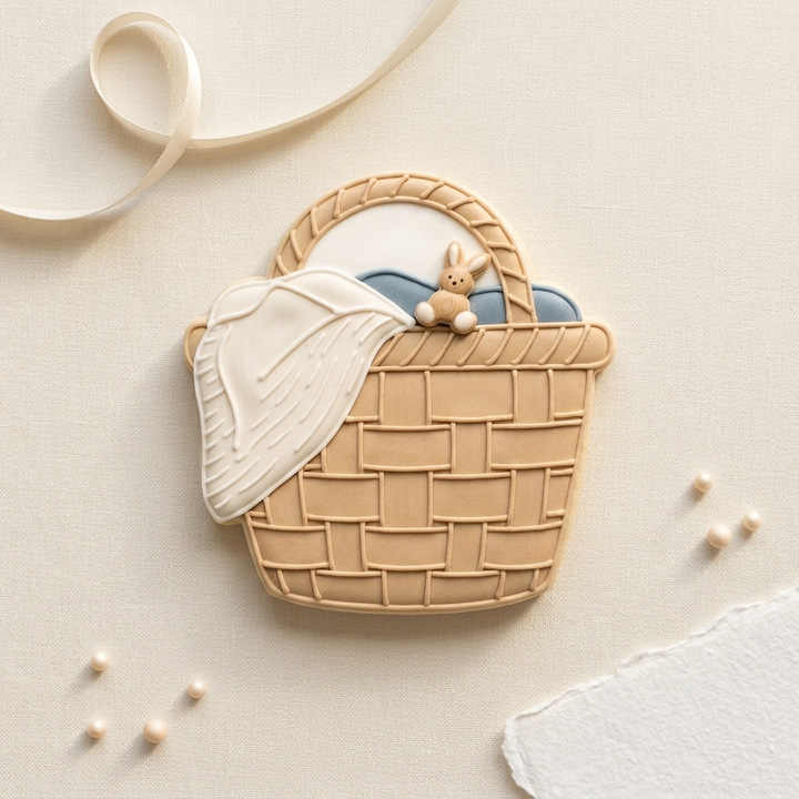 Toy Basket Cookie Cutter, 3D Printed Baby Shower