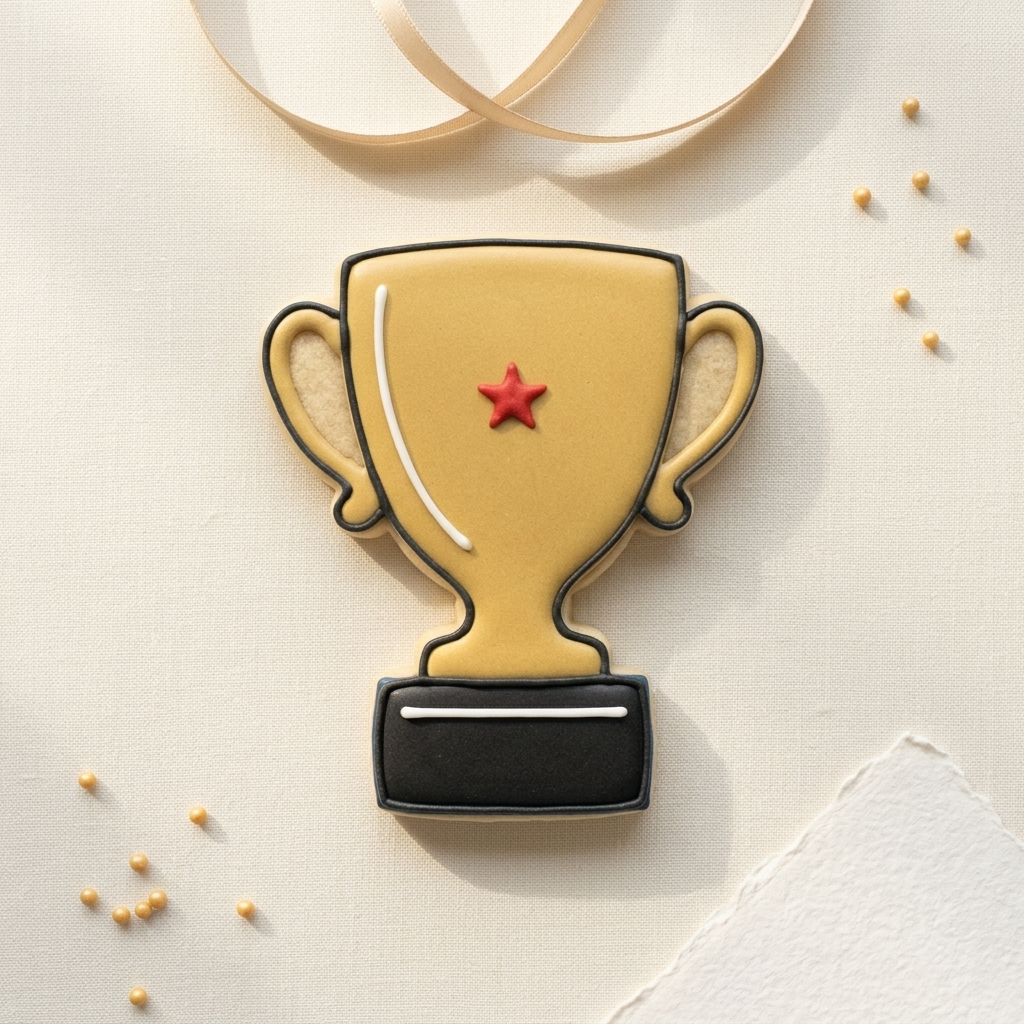 Trophy Cookie Cutter, 3D Printed Winner Theme