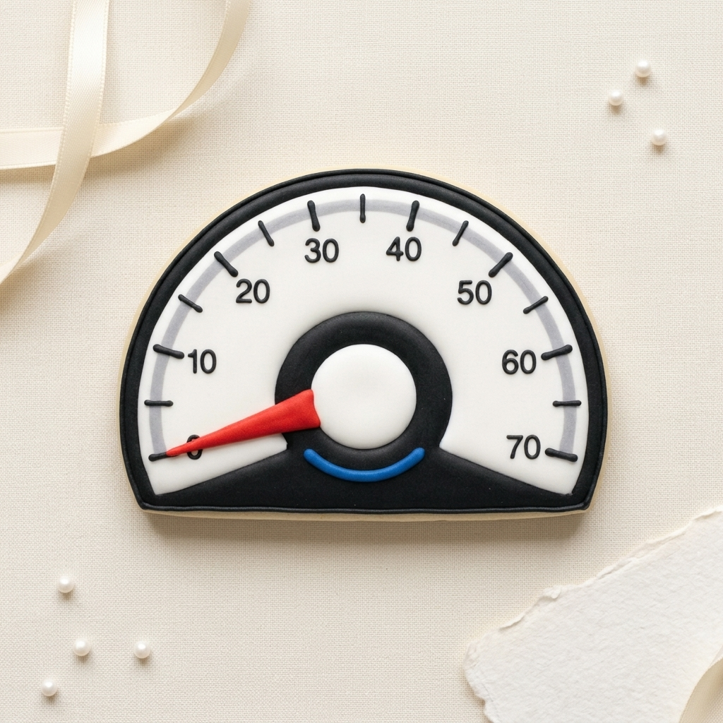 Speedometer Age Cookie Cutter, 3D Printed Race Theme