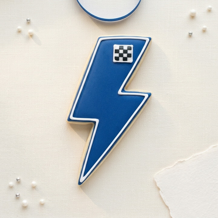 Lightning Bolt Cookie Cutter, 3D Printed Racing Theme