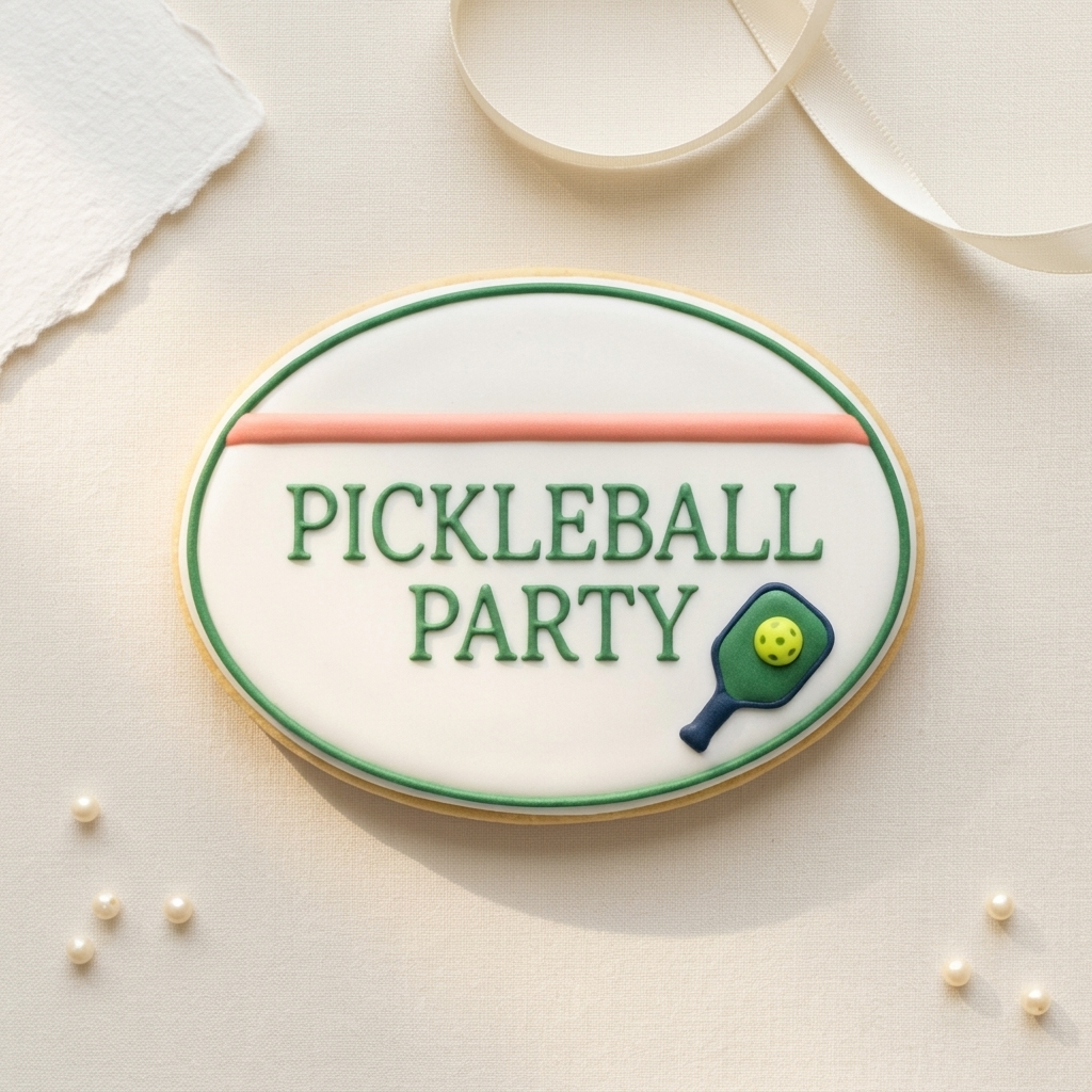 Oval Plaque Cookie Cutter, 3D Printed Sports Party