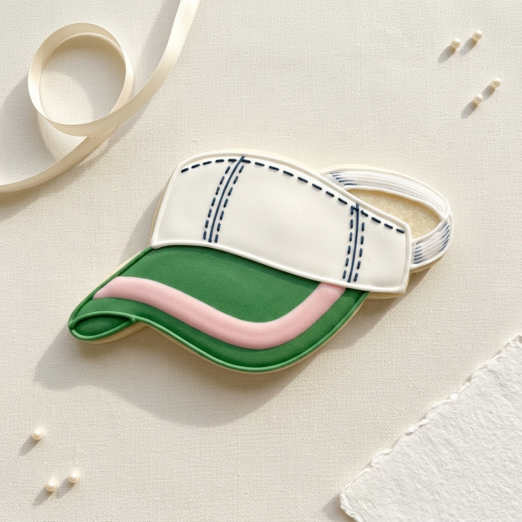 Sports Visor Cookie Cutter, 3D Printed Pickleball Theme