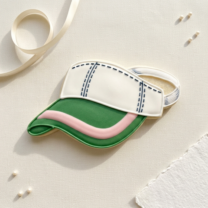 Sports Visor Cookie Cutter, 3D Printed Pickleball Theme