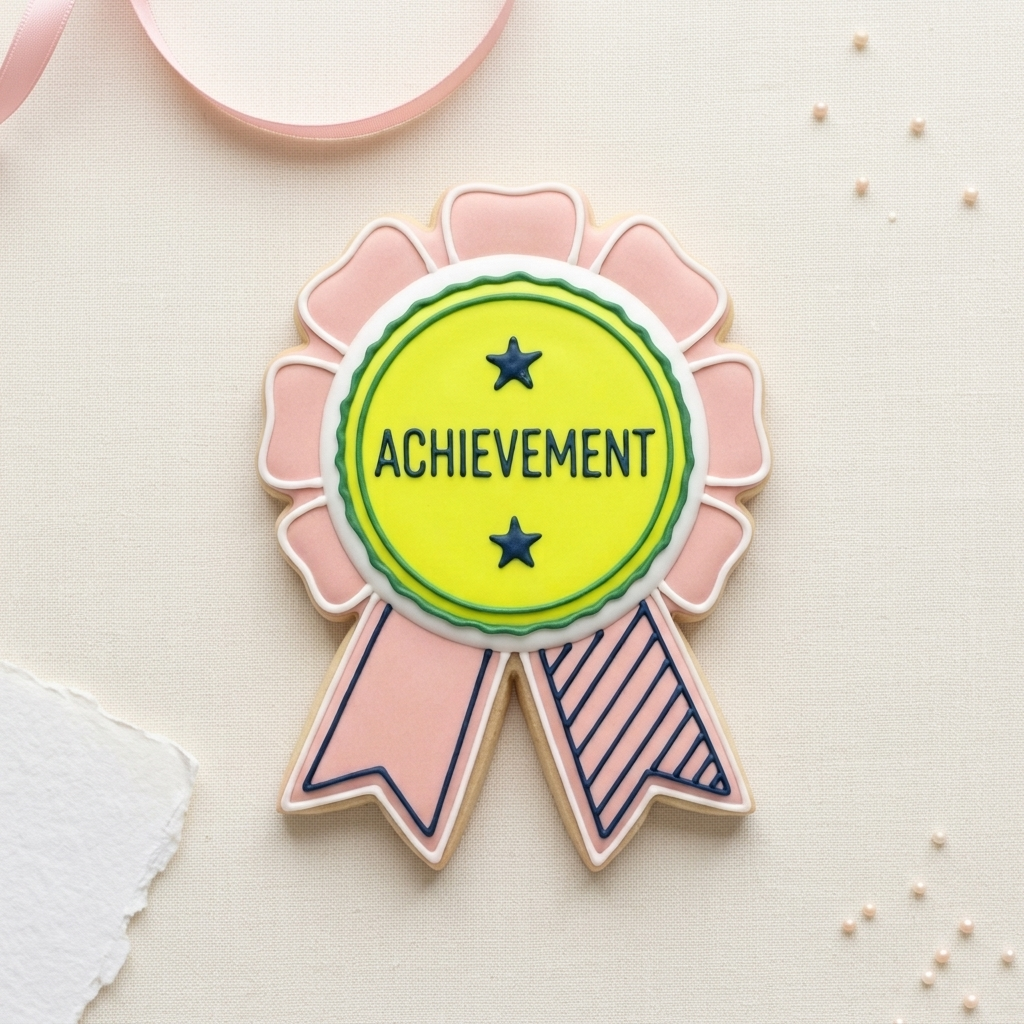 Ribbon Medal Cookie Cutter, 3D Printed Winner Theme