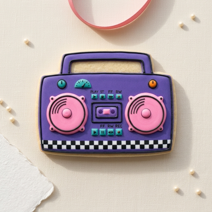 Boombox Cookie Cutter, 3D Printed Retro Party