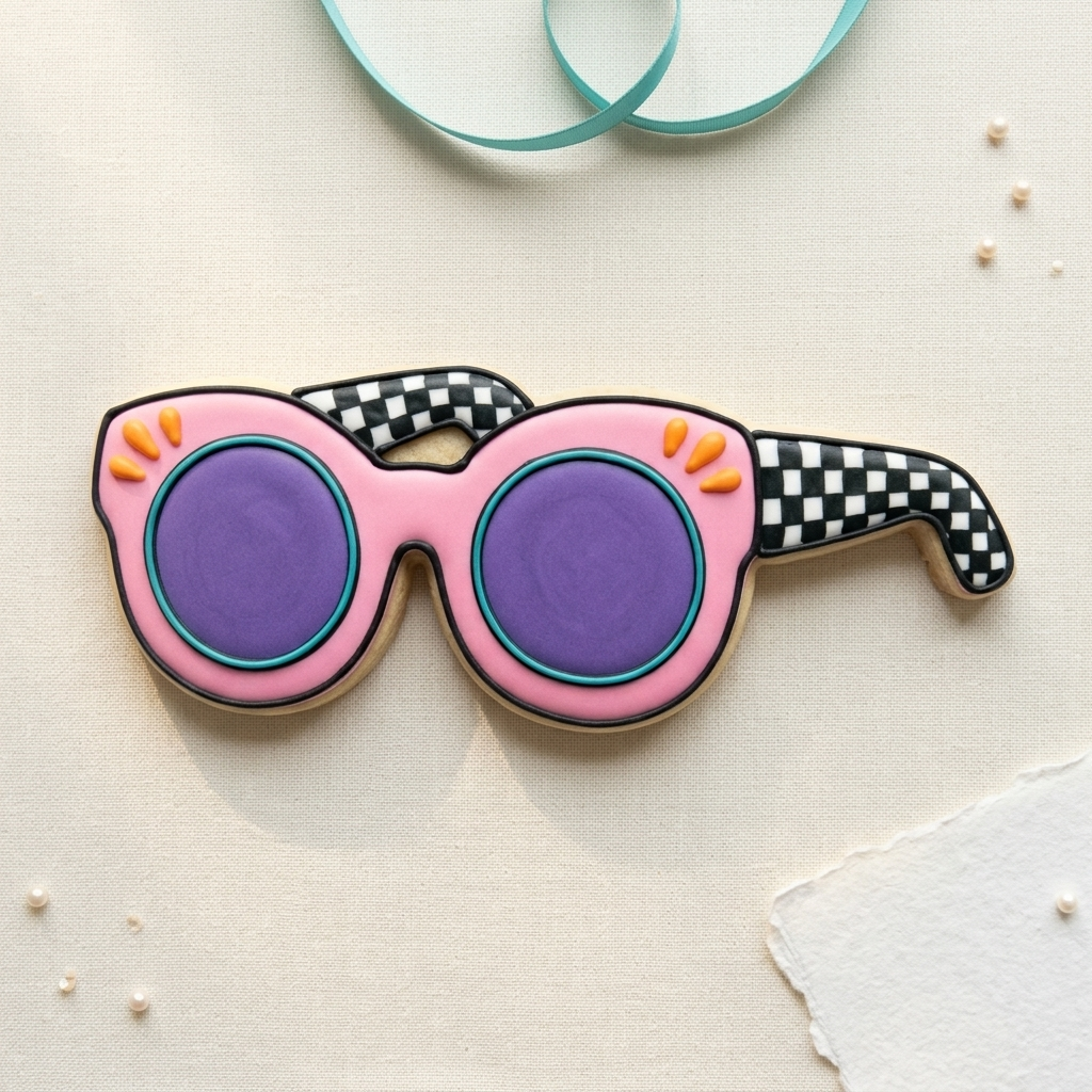 Retro Sunglasses Cookie Cutter, 3D Printed Retro Party