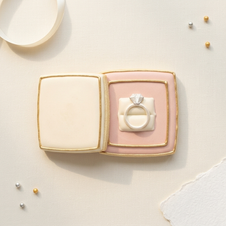 Ring Box Cookie Cutter, 3D Printed Engagement Party