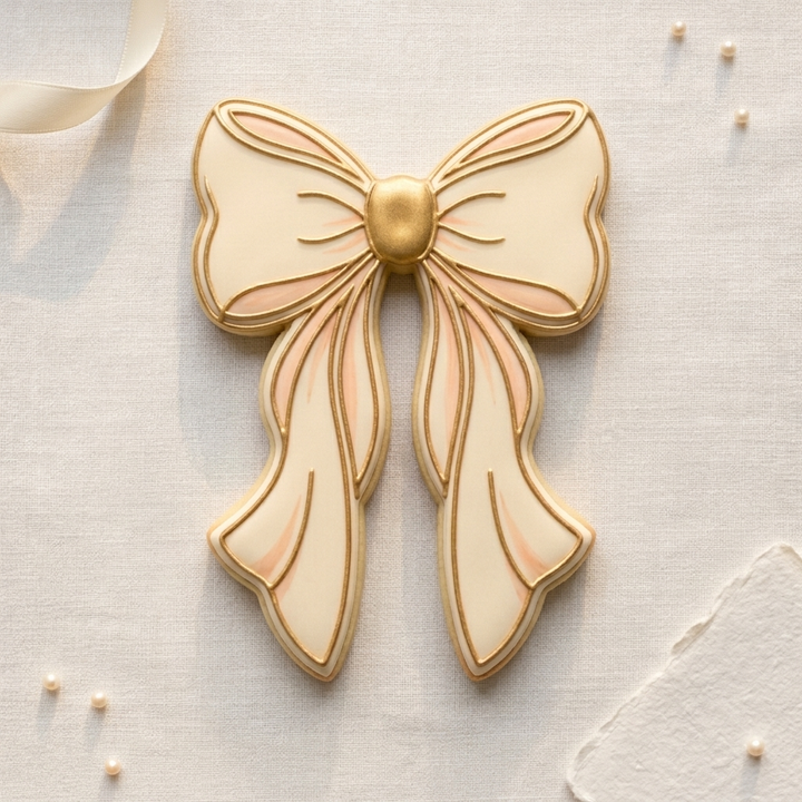 Silk Bow Cookie Cutter, 3D Printed Bridal Bow