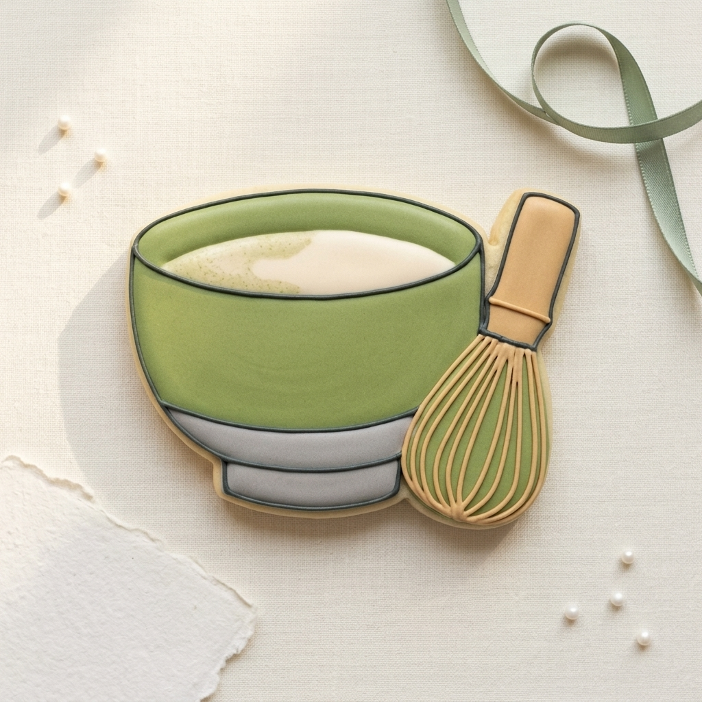 Matcha Bowl and Whisk Cookie Cutter, 3D Printed Kitchen Theme
