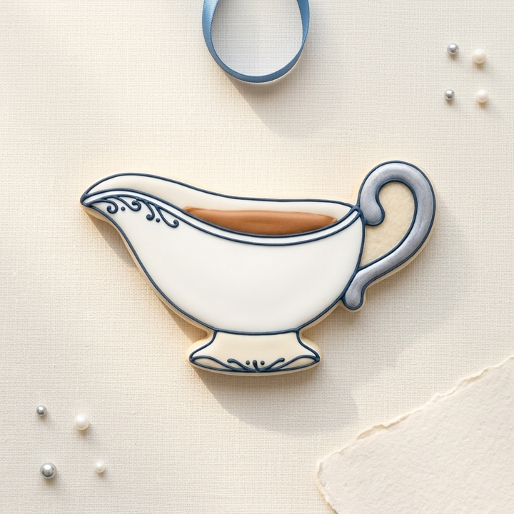 Vintage Gravy Boat Cookie Cutter, 3D Printed Kitchen Theme