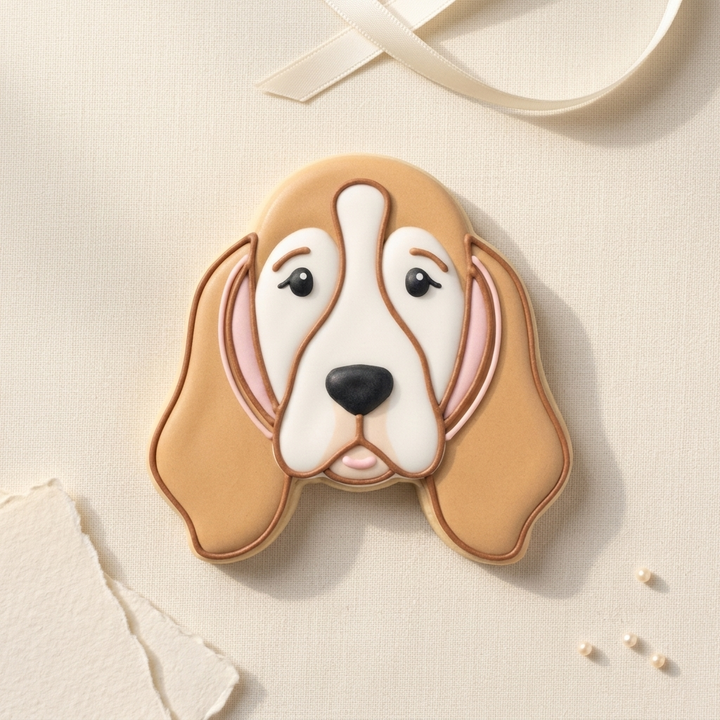 Basset Hound Face Cookie Cutter, 3D Printed Animal Theme