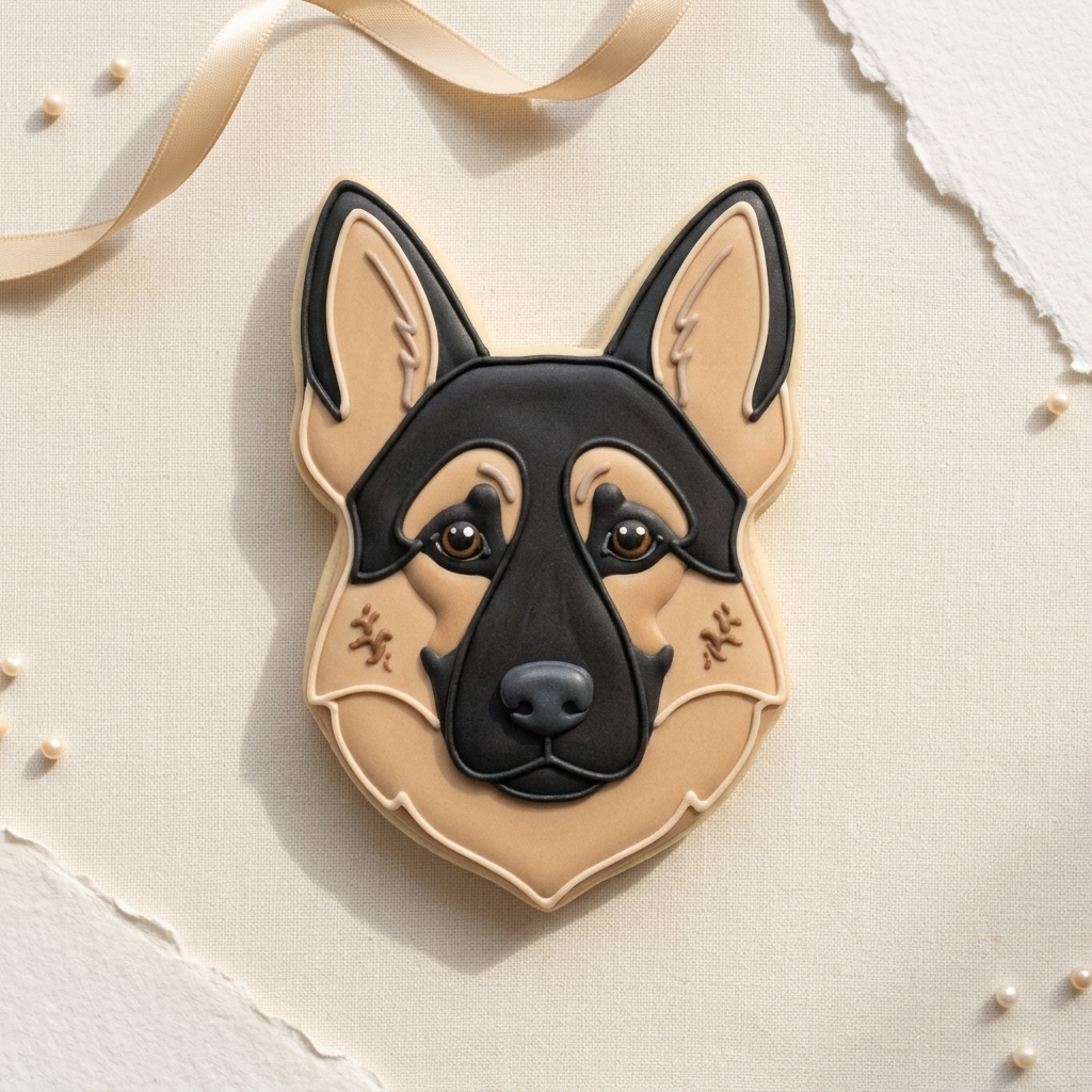 German Shepherd Face Cookie Cutter, 3D Printed Animal Theme
