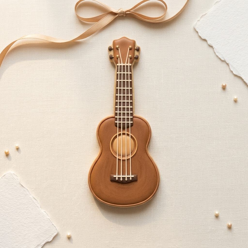 Ukulele Cookie Cutter, 3D Printed Music Theme
