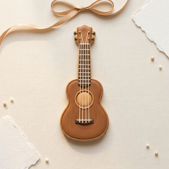 Ukulele Cookie Cutter, 3D Printed Music Theme