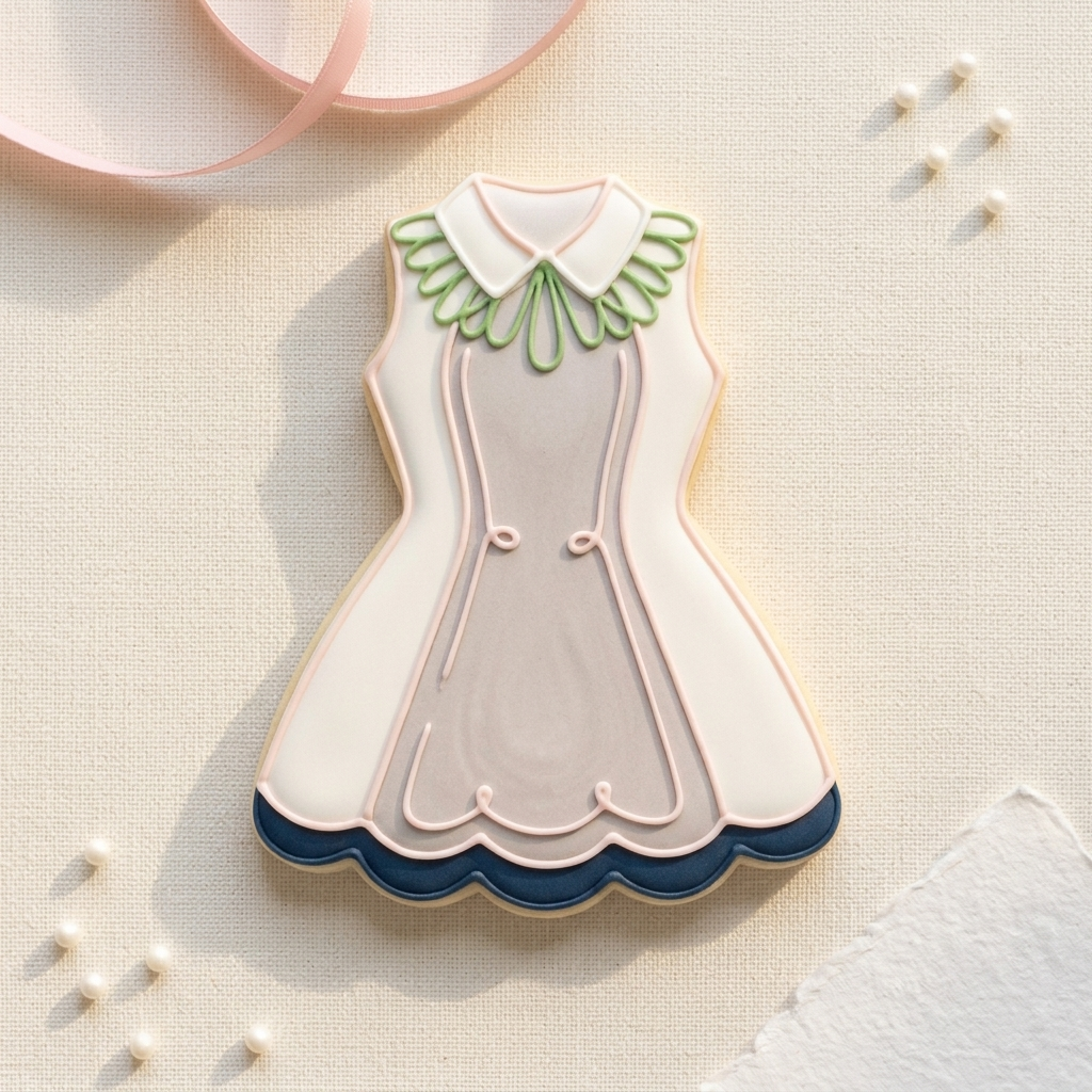 Tennis Dress with Collar Cookie Cutter, 3D Printed Craft Theme