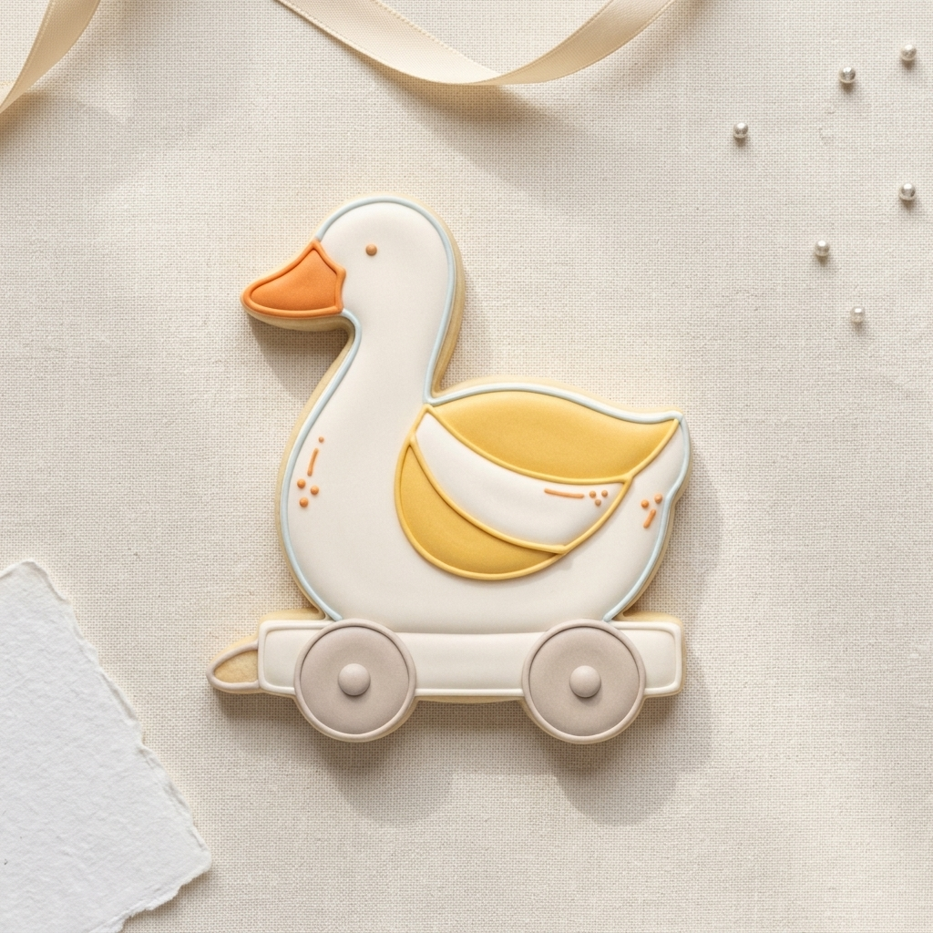 Wooden Goose Pull Toy Cookie Cutter, 3D Printed Animal Theme