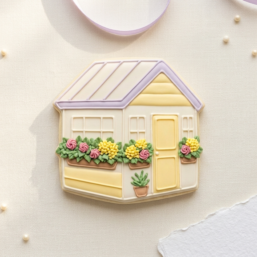Garden Shed with Flower Boxes Cookie Cutter, 3D Printed Garden Theme