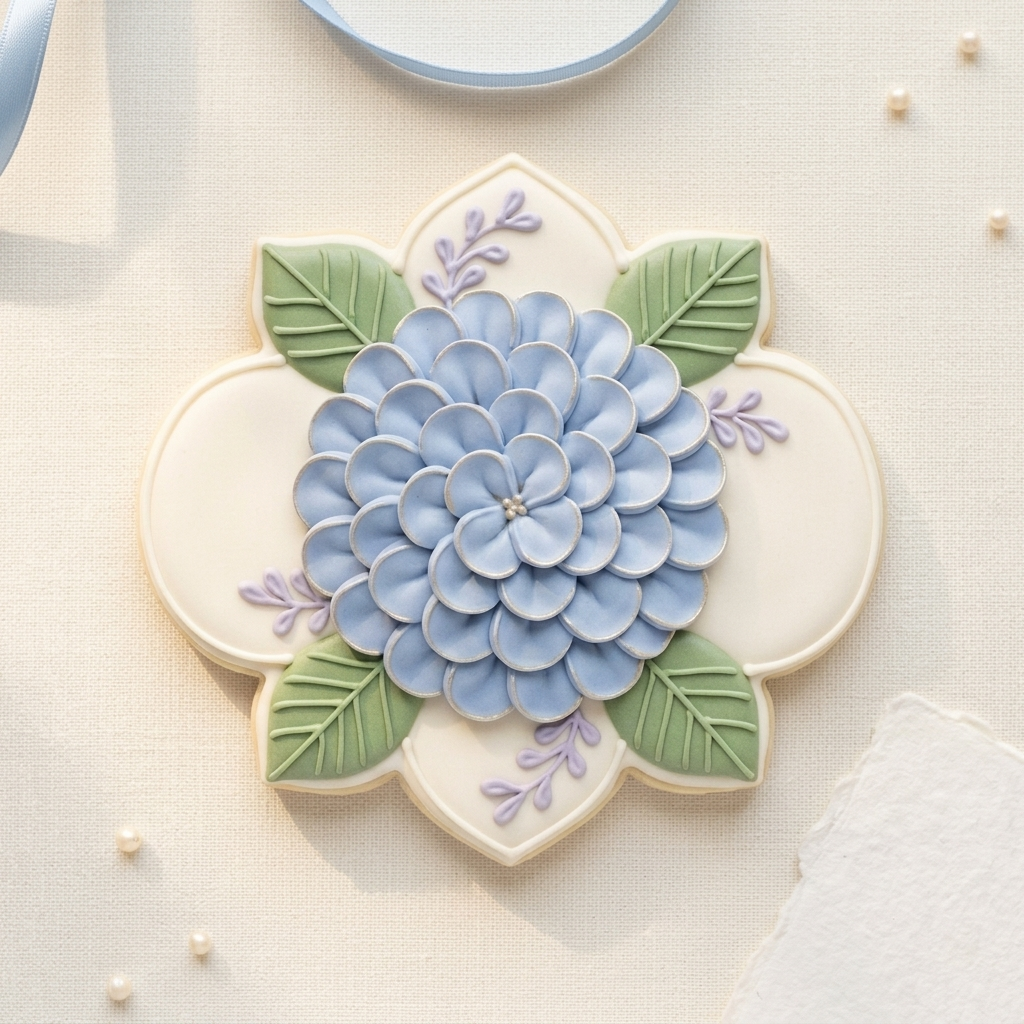Hydrangea Bloom Cookie Cutter, 3D Printed Garden Theme