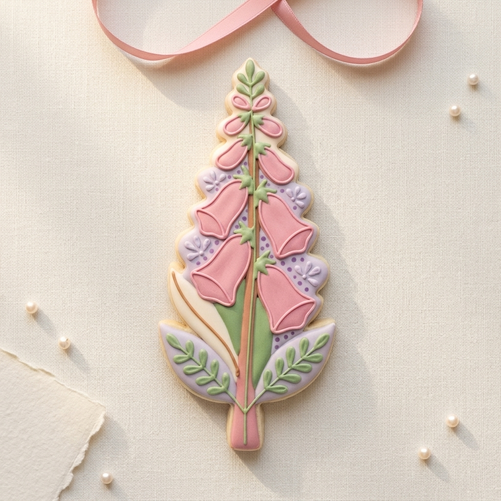 Foxglove Stem Cookie Cutter, 3D Printed Garden Theme