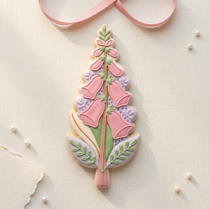 Foxglove Stem Cookie Cutter, 3D Printed Garden Theme