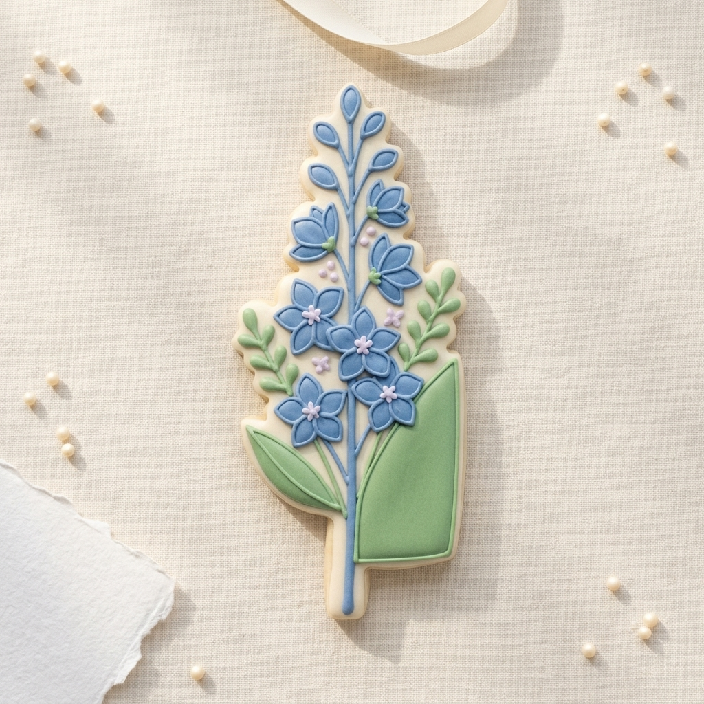 Delphinium Stem Cookie Cutter, 3D Printed Garden Theme